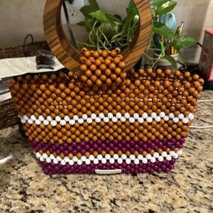 Fossil beaded mini clutch bag